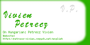 vivien petrecz business card